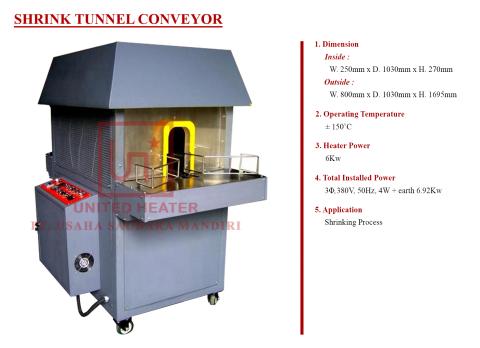 Shrink Tunner Conveyor Oven Industry